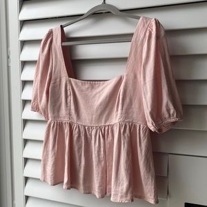 🌻2 FOR 20🌻 PINK RUFFLE SHIRT